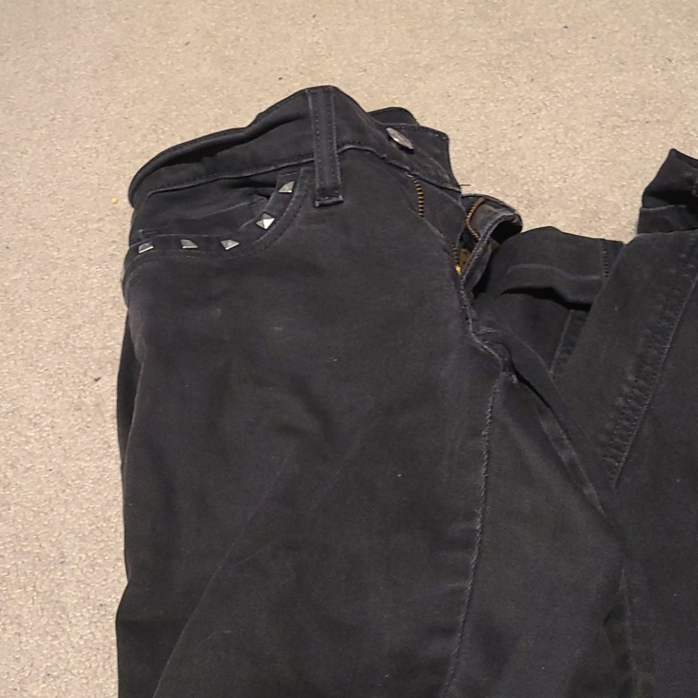 black studded jeans